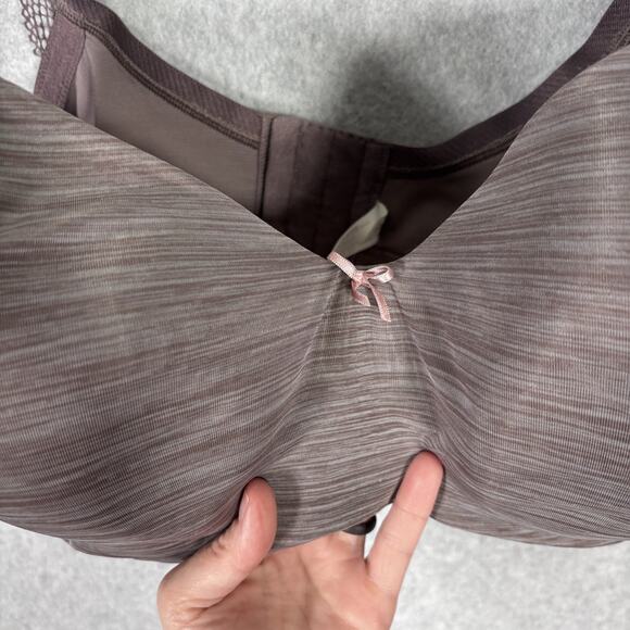 Cacique Bra 48C Purple Lace Lightly Lined Balconette Underwire Molded Padded - Picture 3 of 10